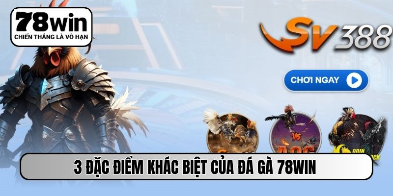 3 đặc điểm khác biệt của đá gà 78WIN