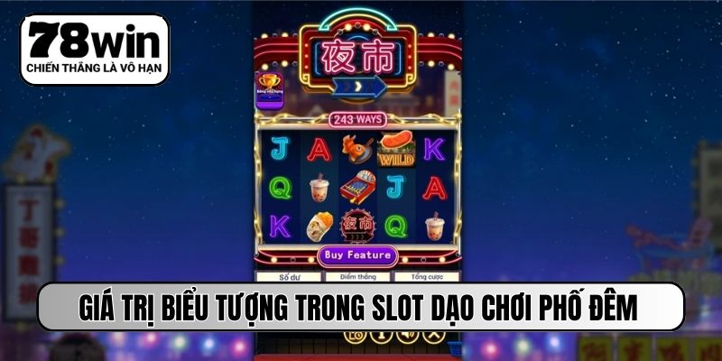 Giá trị biểu tượng trong slot Dạo chơi Phố đêm